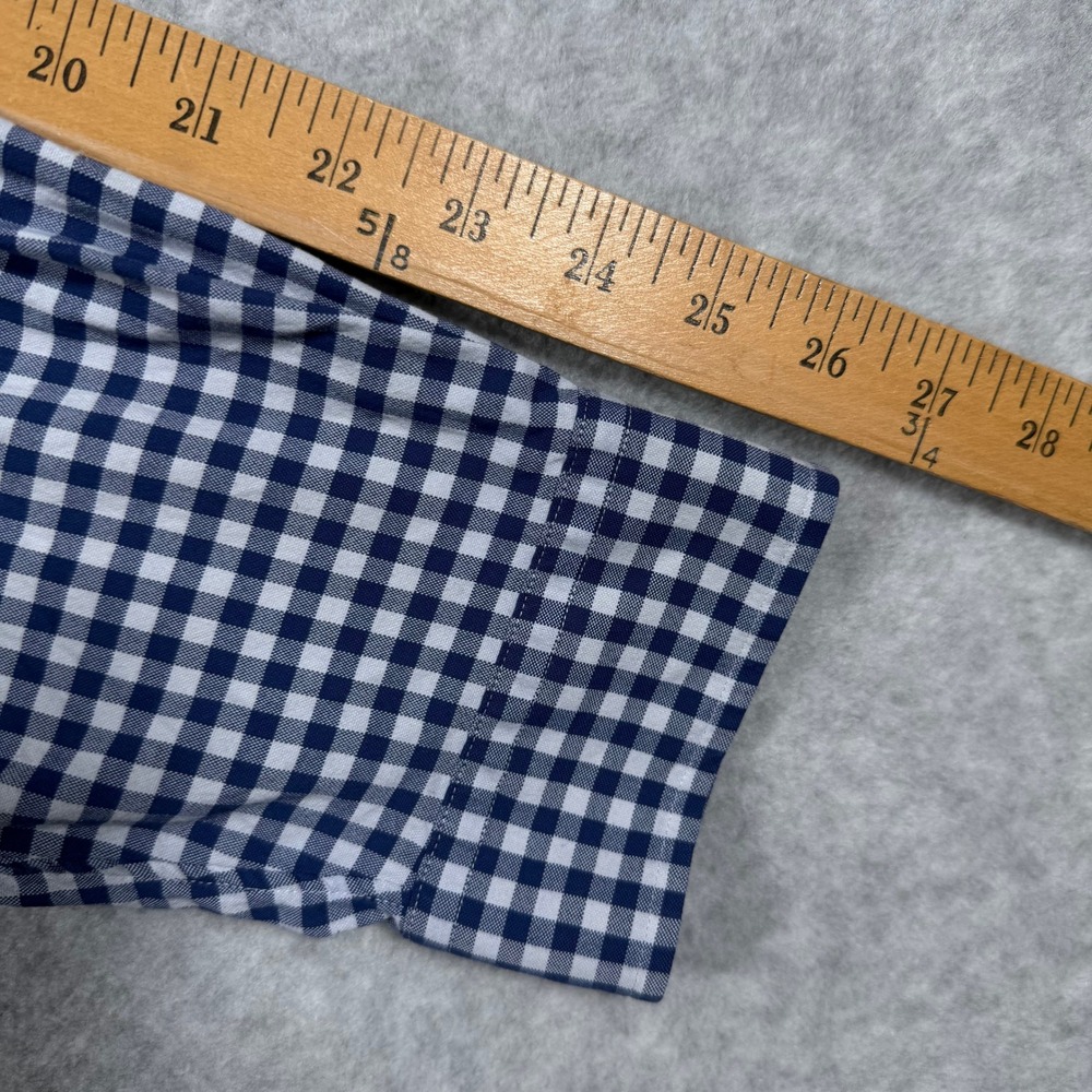 Polo Ralph Lauren Performance Gingham Dress Shirt XXL 2XL Navy Button Down Pony - Picture 9 of 11